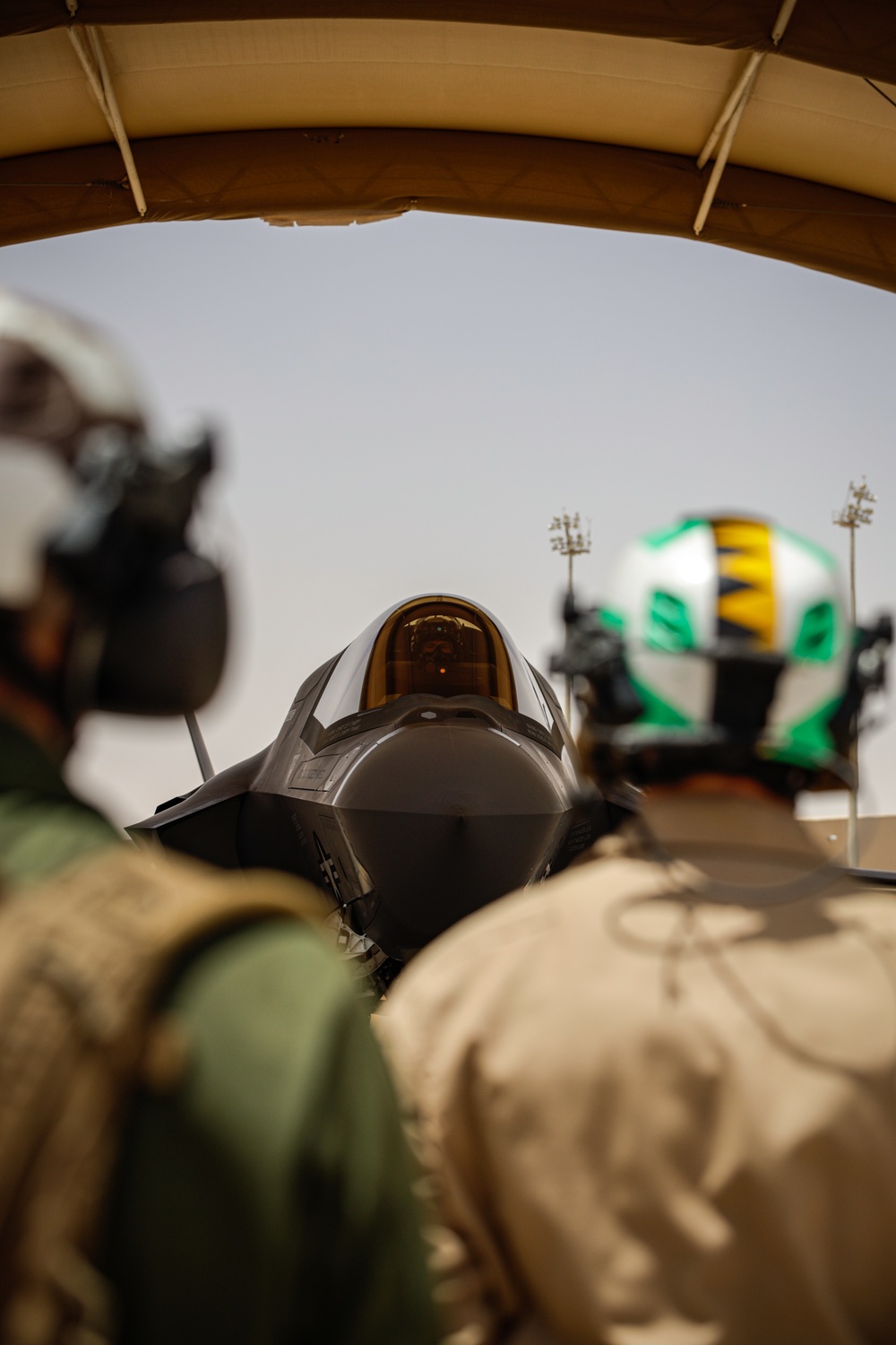 U.S. Marines with VMFA-542 conduct flight operations in the CENTCOM area of responsibility