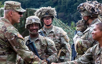 Army chief, top enlisted leader visit with Soldiers, ROK allies