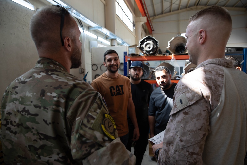 Coalition Forces visit U.S. contracting company Amentum to provide support to Peshmerga