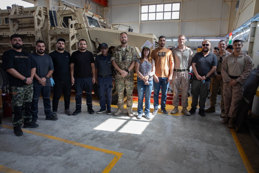 Coalition Forces visit U.S. contracting company Amentum to provide support to Peshmerga