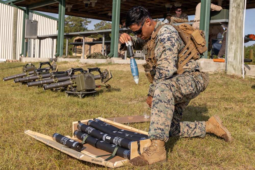 Marines with Infantry Training Battalion, School of Infantry – East utilize M224 60mm mortar systems Marines with Infantry Training Battalion, School of Infantry – East utilize M224 60mm mortar systems
