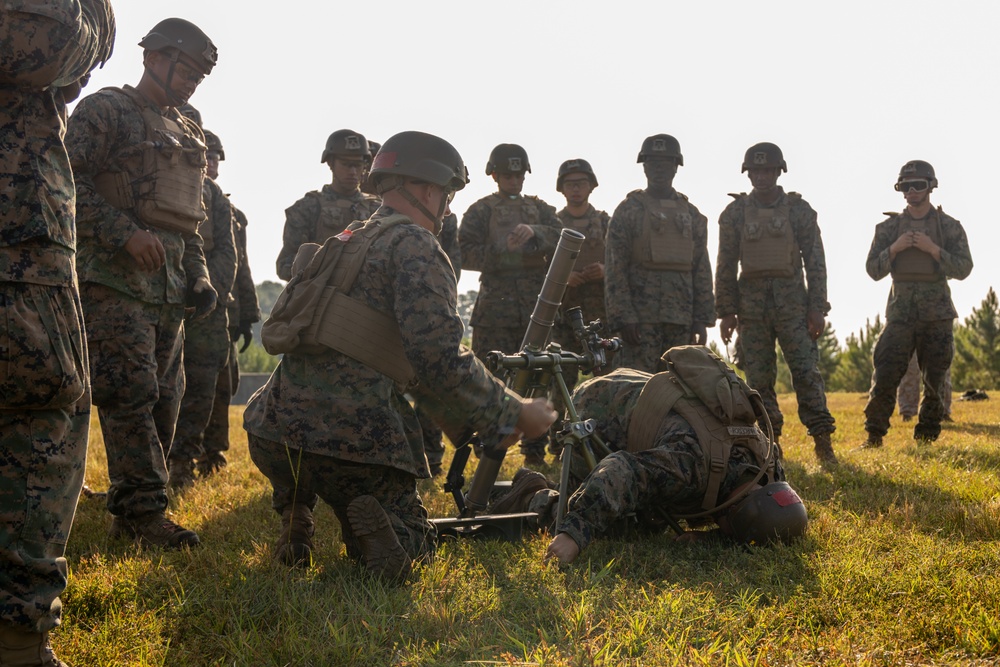 Marines with Infantry Training Battalion, School of Infantry – East utilize M224 60mm mortar systems Marines with Infantry Training Battalion, School of Infantry – East utilize M224 60mm mortar systems