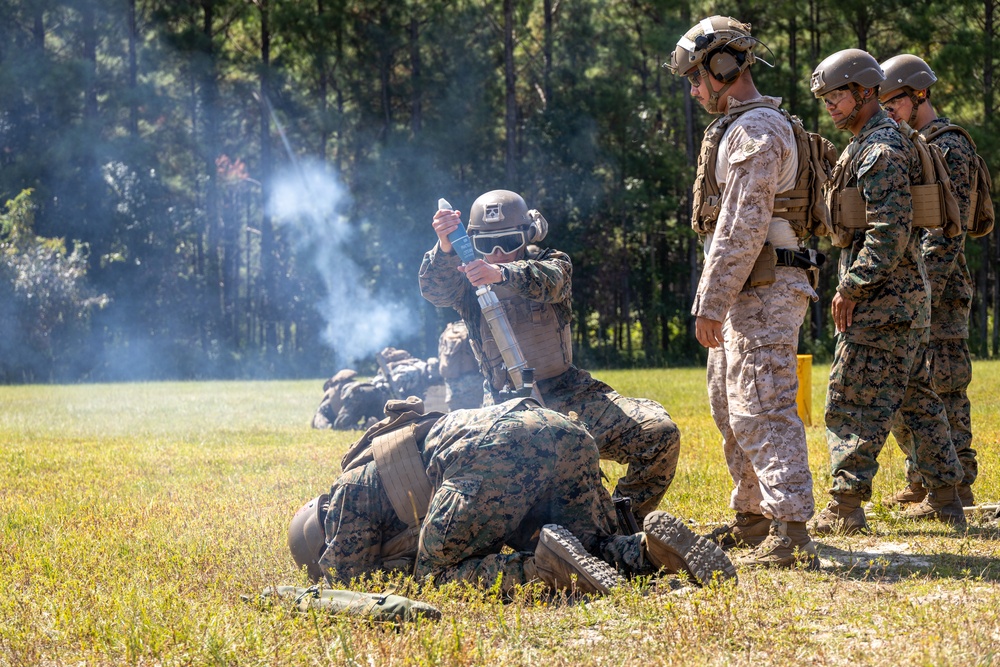 Marines with Infantry Training Battalion, School of Infantry – East utilize M224 60mm mortar systems Marines with Infantry Training Battalion, School of Infantry – East utilize M224 60mm mortar systems