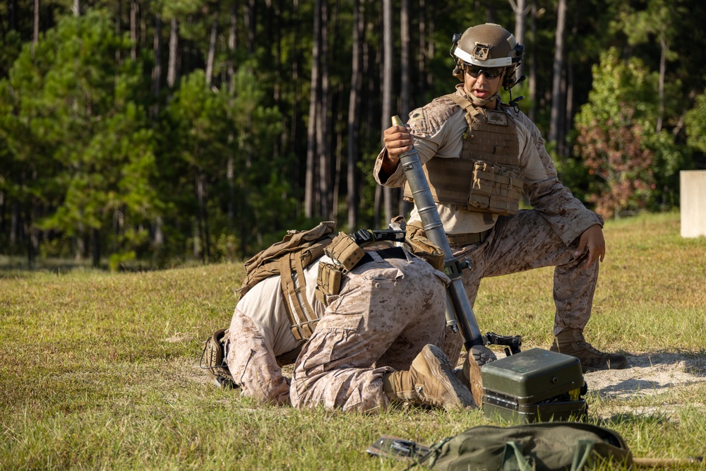Marines with Infantry Training Battalion, School of Infantry – East utilize M224 60mm mortar systems Marines with Infantry Training Battalion, School of Infantry – East utilize M224 60mm mortar systems