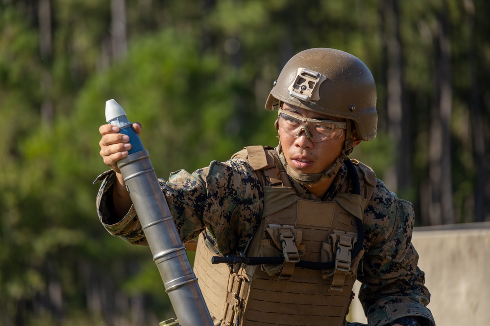 Marines with Infantry Training Battalion, School of Infantry – East utilize M224 60mm mortar systems Marines with Infantry Training Battalion, School of Infantry – East utilize M224 60mm mortar systems