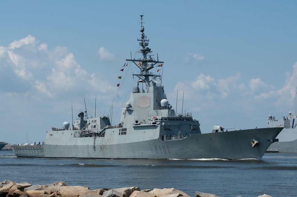 Spanish ship SPS Juan de Barbón departs for UNITAS 2025