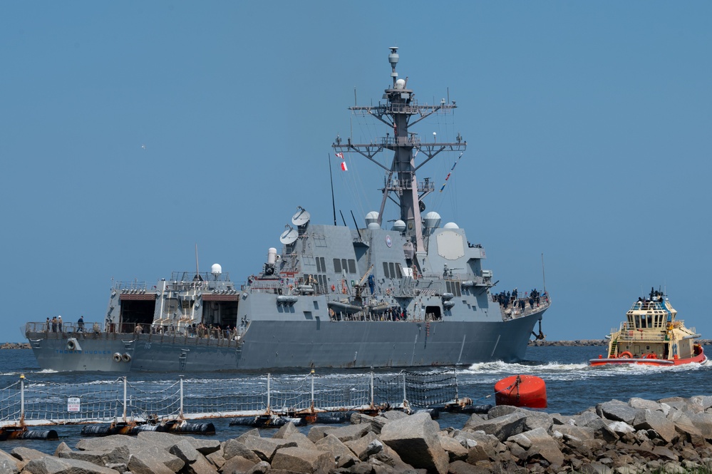 USS Thomas Hudner departs for UNITAS 2025