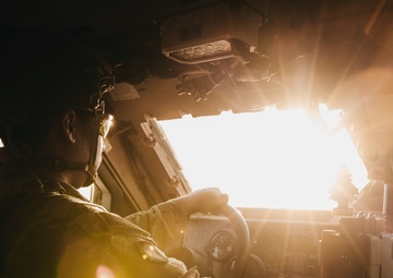 Soldier drives MRAP
