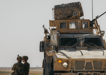Iowa National Guard Soldiers secure a landing zone