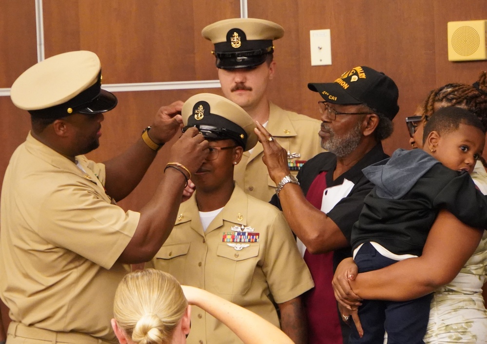 CPO Peninsula Class 132 Pinning Ceremony onboard Cheatham Annex CPO Peninsula Class 132 Pinning Ceremony onboard Cheatham Annex