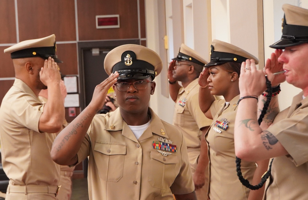 CPO Peninsula Class 132 Pinning Ceremony onboard Cheatham Annex CPO Peninsula Class 132 Pinning Ceremony onboard Cheatham Annex