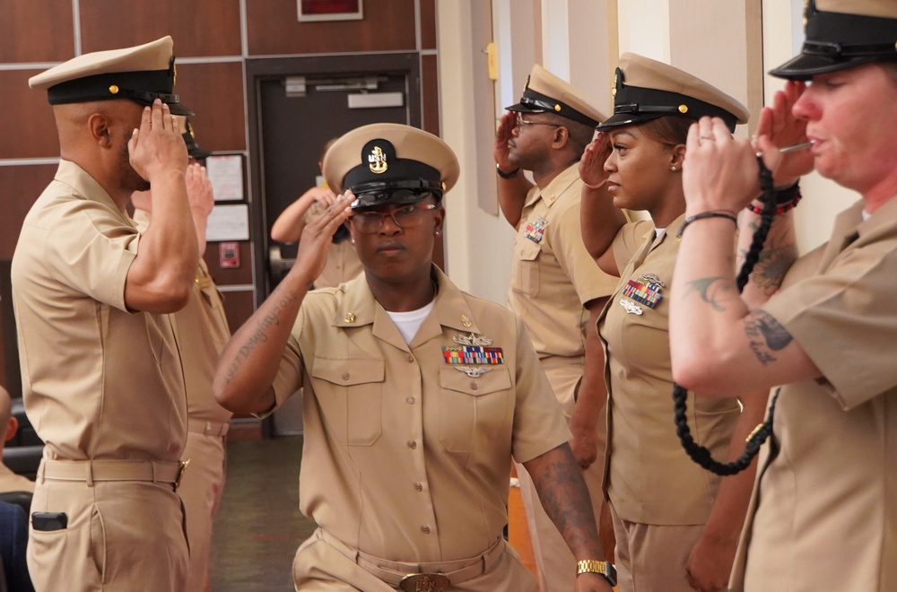 CPO Peninsula Class 132 Pinning Ceremony onboard Cheatham Annex CPO Peninsula Class 132 Pinning Ceremony onboard Cheatham Annex