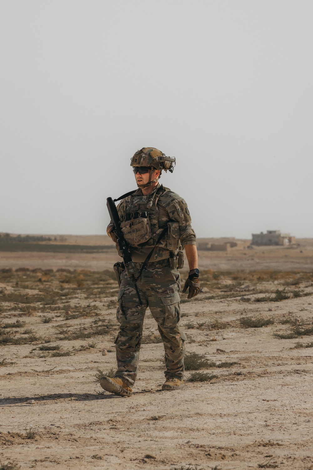 Iowa National Guard Soldier secures a landing zone