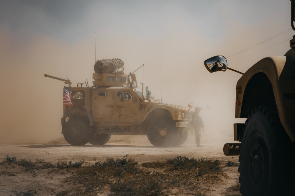 Iowa National Guard Soldiers secure a landing zone