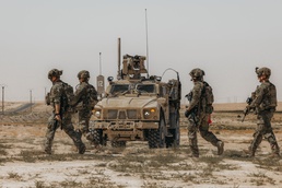 Iowa National Guard Soldiers secure a landing zone
