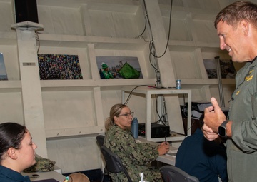 Commanding Officer and Executive Officer Speak During Command Indoctrination onboard USS Essex.