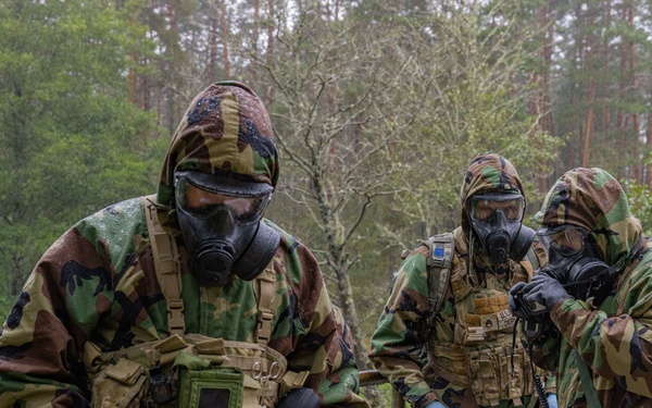 U.S. Army Soldiers conduct chemical reconnaissance at Engineer Thunder 2025
