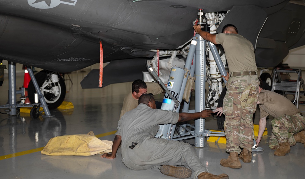 Tyndall AFB showcases innovation with New F-35 weighing methods