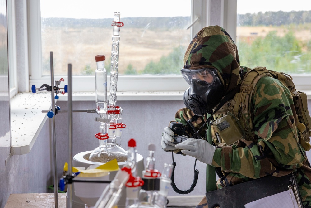 U.S. Army Soldiers document unknown substances at Engineer Thunder 2025