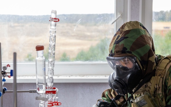 U.S. Army Soldiers document unknown substances at Engineer Thunder 2025