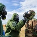 U.S. Army Soldier gets decontaminated at Engineer Thunder 2025