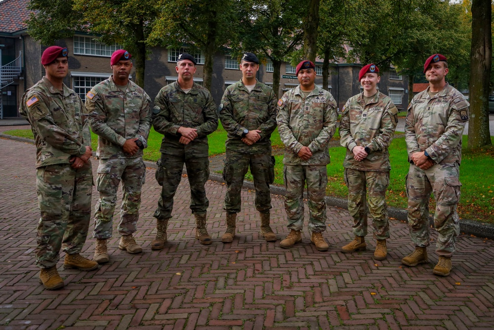 5th Quartermaster Leaders Stand United with Spanish Paratroopers at Harskamp During Falcon Leap 25