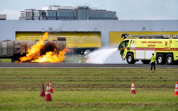 6th Air Refueling Wing safety participates in a 2025 Triennial emergency response exercise