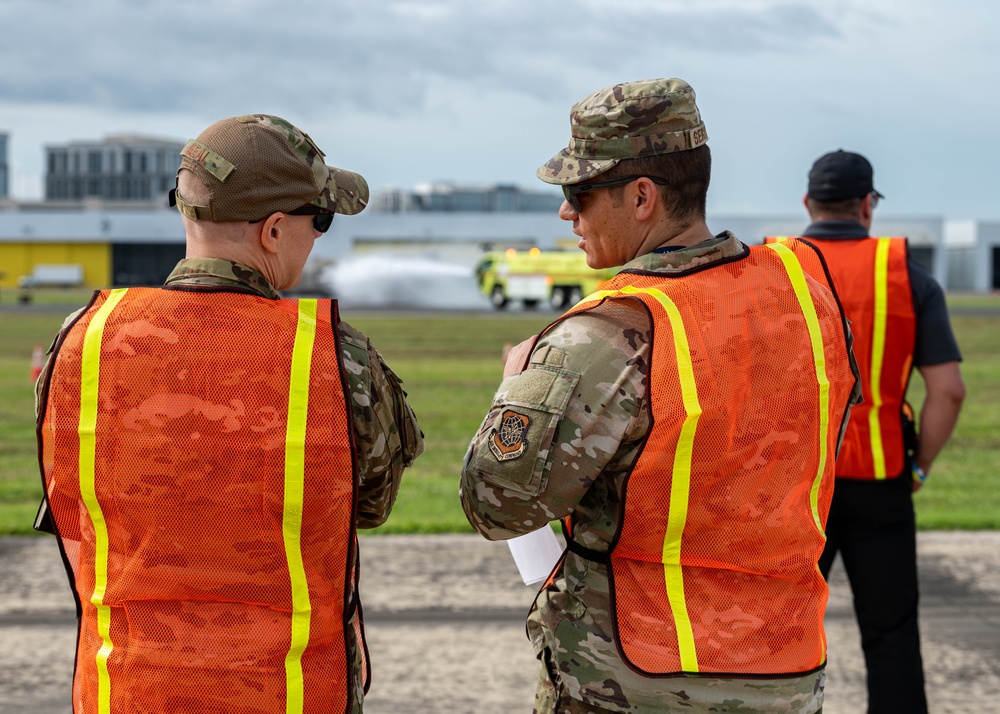 6th Air Refueling Wing safety participates in a 2025 Triennial emergency response exercise