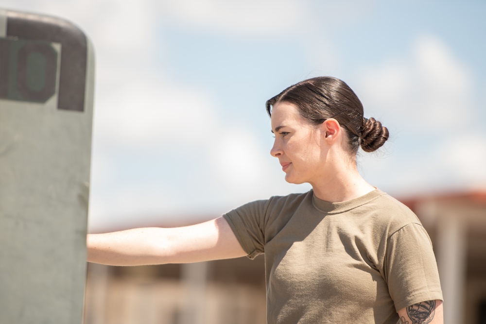 Reserve Airman inspects aerospace ground equipment