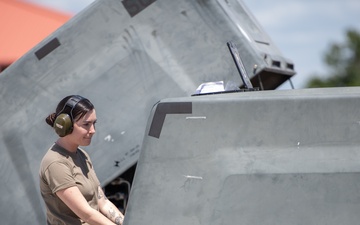 Reserve Airman inspects aerospace ground equipment