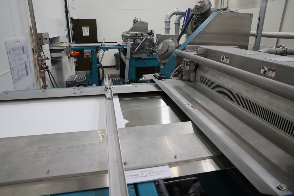 Propellant paper in new Nitrocellulose Facility at Radford Army Ammunition Plant.