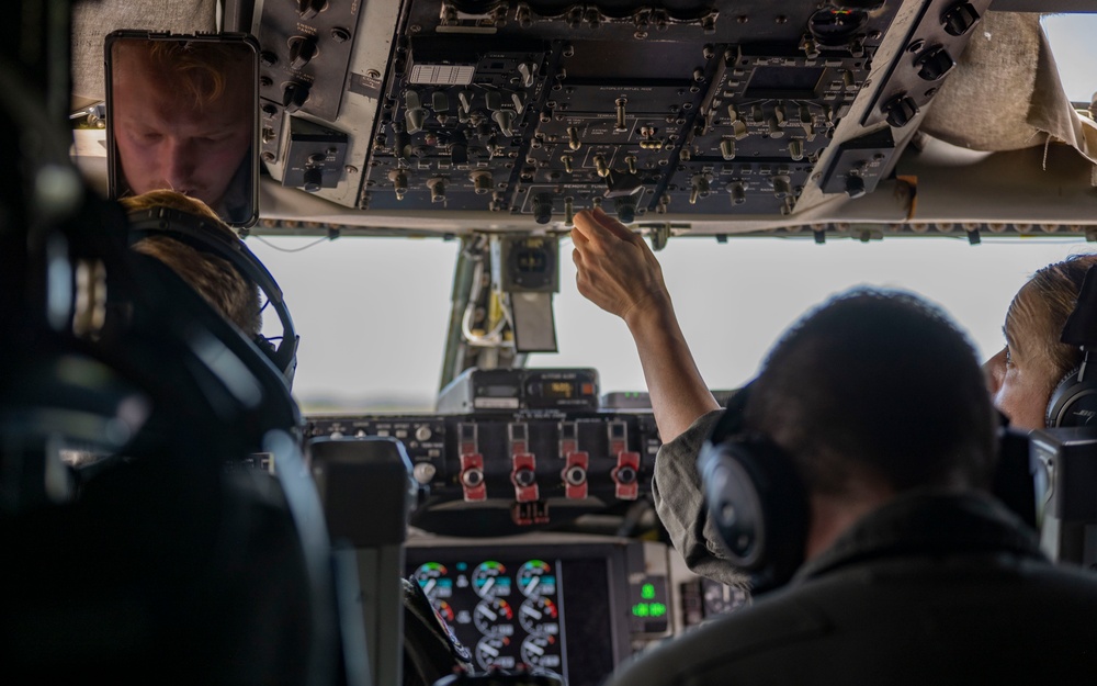 91st Air Refueling Squadron performs flyover for Tampa Bay Rays game
