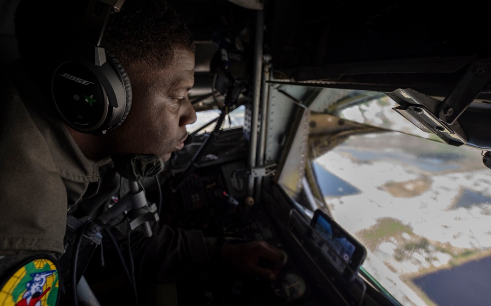 91st Air Refueling Squadron performs flyover for Tampa Bay Rays game
