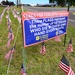 Flags For Forgotten Soldiers represent the number of veterans who die by their own hand every month.