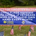 Flags For Forgotten Soldiers represent the number of veterans who die by their own hand every month.