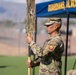 46th Chemical Company cases unit colors during inactivation ceremony on Fort Bliss