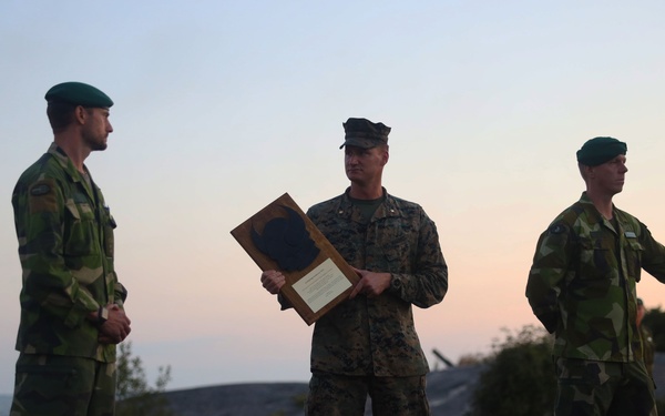 U.S. Marines join Swedish Marines at Viking Night in Korso