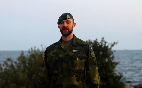 U.S. Marines join Swedish Marines at Viking Night in Korso