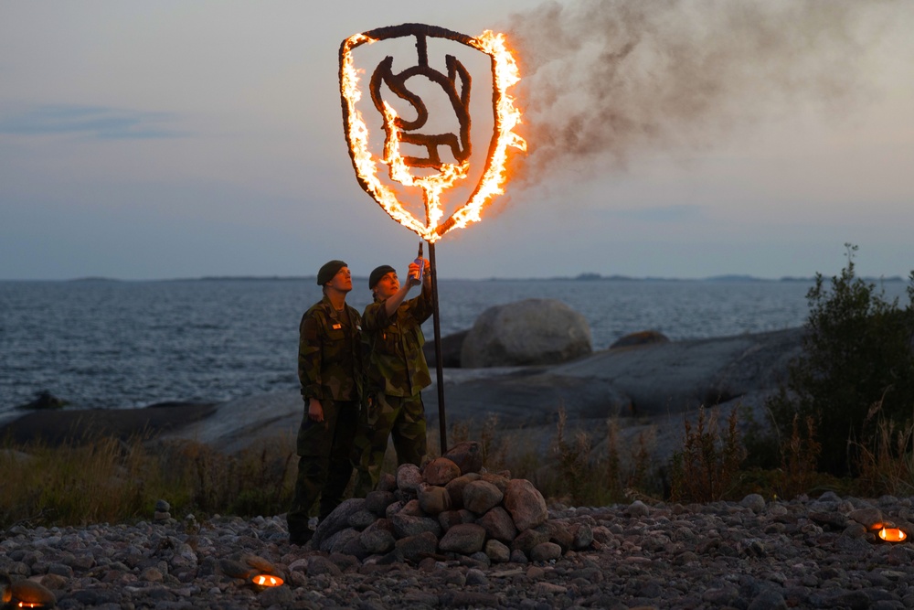 U.S. Marines join Swedish Marines at Viking Night in Korso
