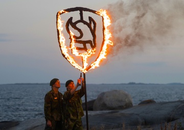 U.S. Marines join Swedish Marines at Viking Night in Korso