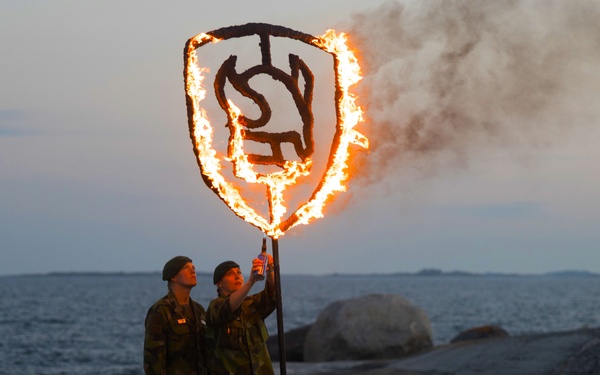 U.S. Marines join Swedish Marines at Viking Night in Korso