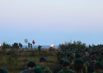 U.S. Marines join Swedish Marines at Viking Night in Korso