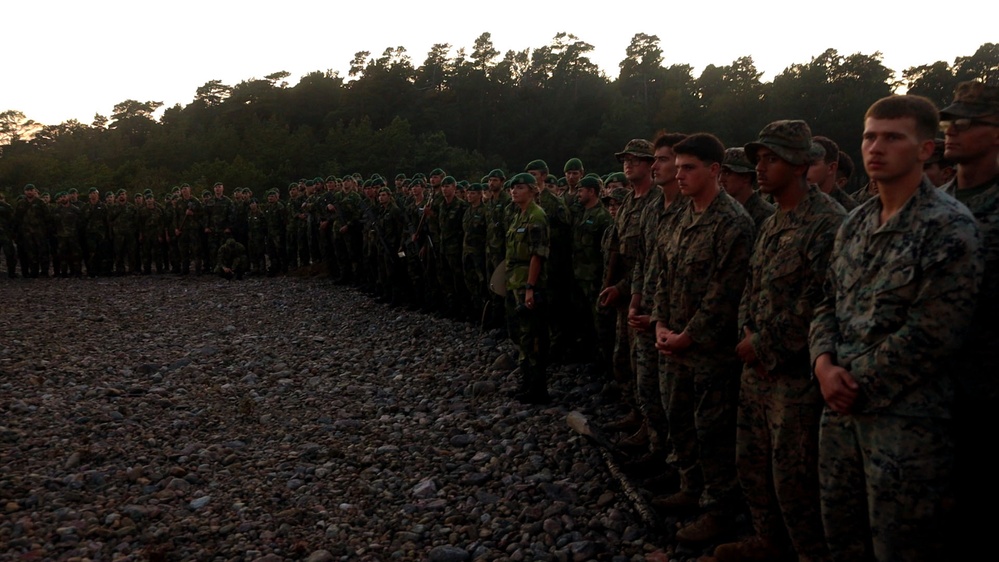 U.S. Marines join Swedish Marines at Viking Night in Korso