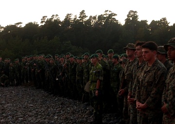 U.S. Marines join Swedish Marines at Viking Night in Korso