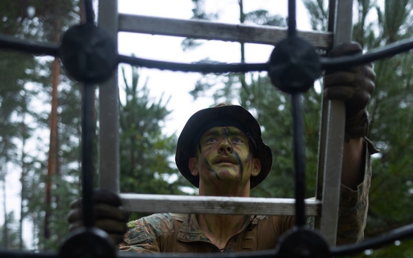 U.S. Marines take on Swedish Obstacle Course at Berga Naval Base