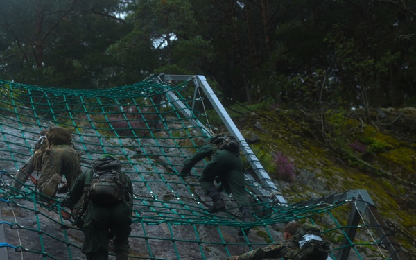 U.S. Marines take on Swedish Obstacle Course at Berga Naval Base
