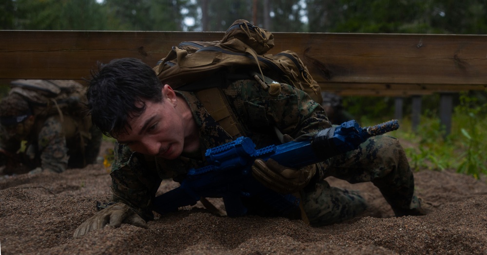 U.S. Marines take on Swedish Obstacle Course at Berga Naval Base