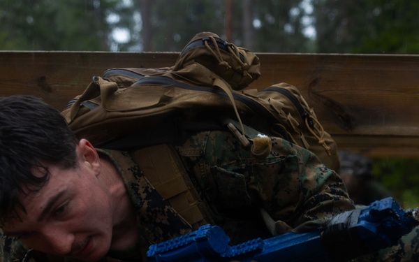 U.S. Marines take on Swedish Obstacle Course at Berga Naval Base