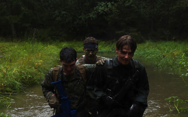 U.S. Marines take on Swedish Obstacle Course at Berga Naval Base