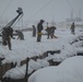 Soldiers clearing snow